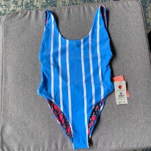 Maaji Women's Sail Stripe Claire Classic One-Piece Swimsuit, Reversible